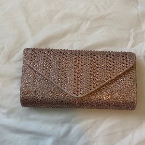 Rose gold clutch
